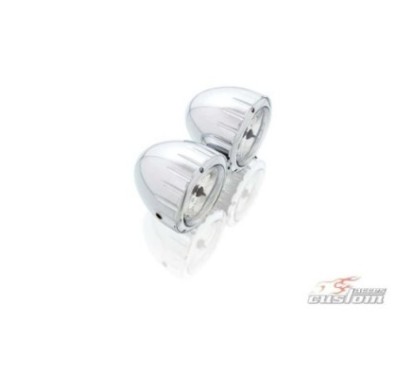 CUSTOM ACCES DOUBLE HALOGEN STAINLESS STEEL HEADLIGHT