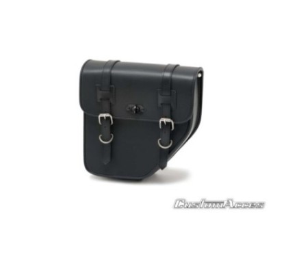 CUSTOM ACCES RIGHT SIDE BAG MOD. IBIZA WITH BLACK METALLIC BASE - COD. AP0014N - It has two closures with buckle.