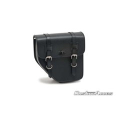 CUSTOM ACCES SAC LATERALE DROIT MOD. IBIZA AVEC BASE METALLICA NOIR - COD. AP0013N - Presenta due chiusure AVEC fibbia.