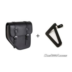 CUSTOM ACCES SAC LATERALE DROIT MOD. IBIZA AVEC SOUTIEN NOIR - COD. APM001N - Presenta due chiusure AVEC fibbia. Dimensions