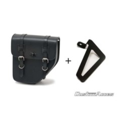 CUSTOM ACCES SAC LATERALE GAUCHE AVEC BASE METALLICA MOD. IBIZA AVEC SOUTIEN NOIR - COD. APS016N - Presenta due chiusure AVEC