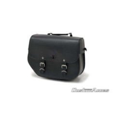 CUSTOM ACCES SAC LATERALE DROIT MOD. SANT LOUIS AVEC BASE METALLICA NOIR - COD. AP0011N - Presenta due chiusure. Dimensions: