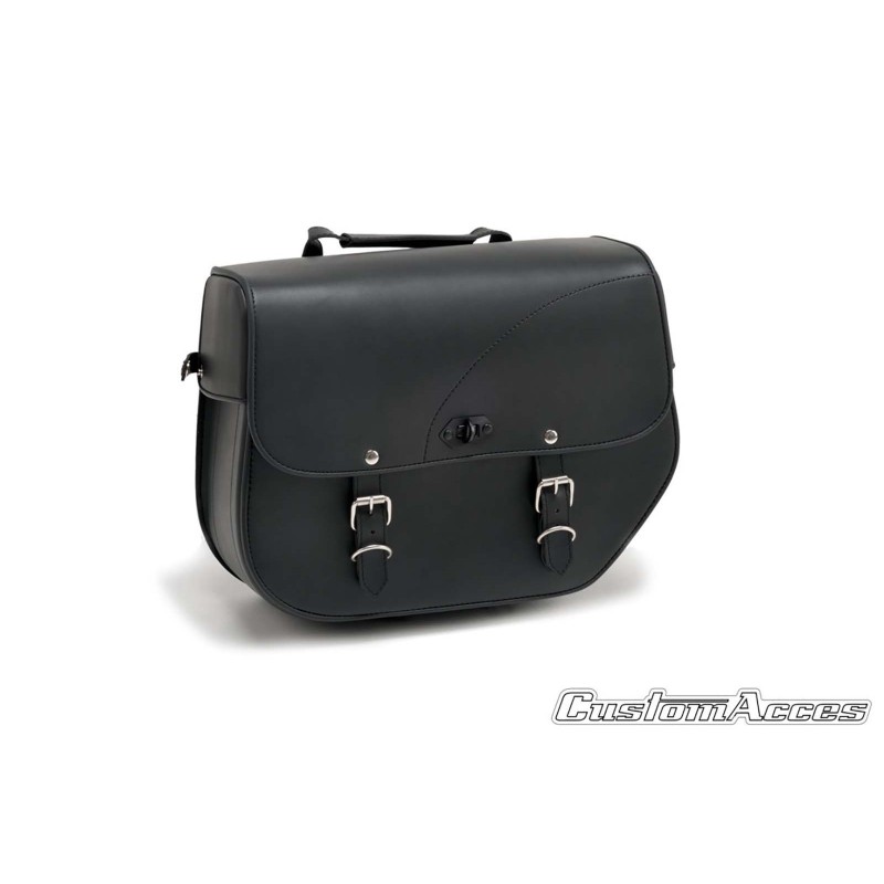 CUSTOM ACCES BORSA LATERALE SINISTRA MODELLO SANT LOUIS CON BASE METALLICA COLORE NERO