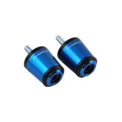 RACINGBIKE UNIVERSAL BLUE BAR ENDS - COD. C020A - Material: anodized ergal - Sold in pairs - OFFER
