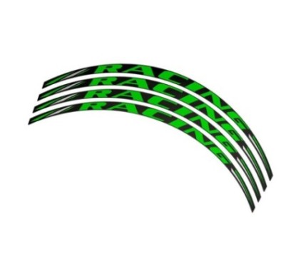 PUIG STICKERS FOR RIMS RACING GREEN - The set consists of 4 adhesive strips - COD. 5121V