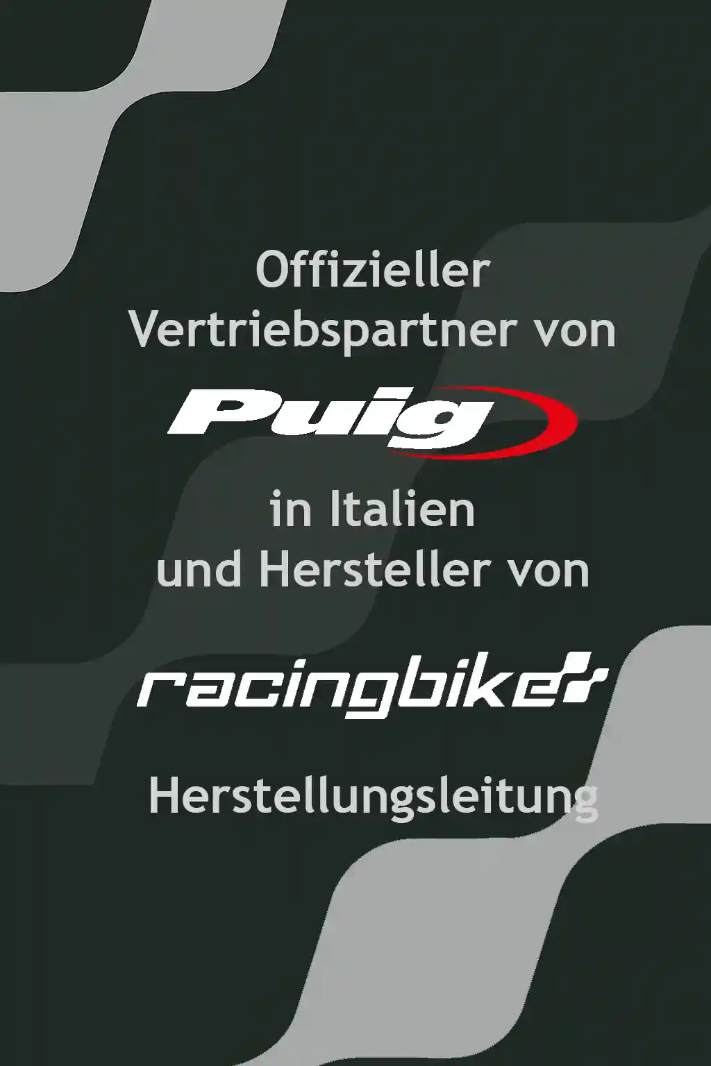 Racingbike ist der offizielle Vertriebshändler von Puig in Italien.
