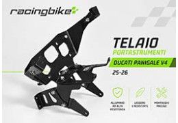 Instrumentenhalter Ducati Panigale V4 25-26: Schwarze Racingbike Aluminiumhalterungen